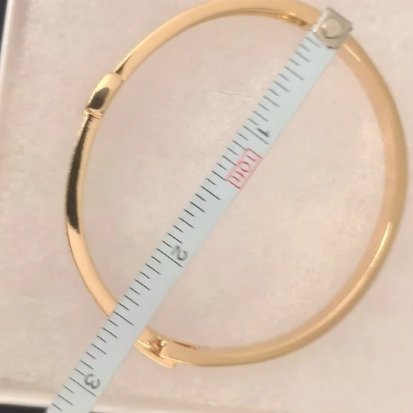 18K Gold Plated Crystal Belt Bangle Gold Swarovski Crystal Belt Bangle Bracelet - Picture 14 of 17
